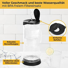 SILBERTHAL Glass Filtered Water Jug 2.7L | Large Water Filter Pitcher | 1 Filter Included