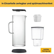 SILBERTHAL Glass Filtered Water Jug 2.7L | Large Water Filter Pitcher | 1 Filter Included