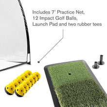 SKLZ Unisex's Home Driving Range Kit with Net, Golf Balls, Launch Pad, and Tees, Black/Yellow, 1 Size
