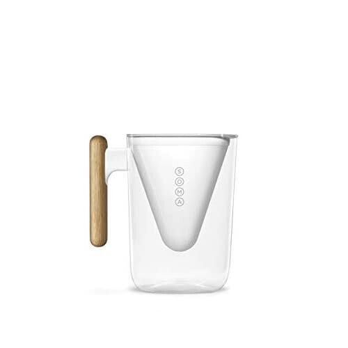 Soma Filter Jug | Filter Pitcher | Reduces Chlorine Taste and Odour | 6 Cup - 1.3L | One Replaceable Filter | White