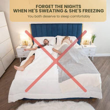 SöMN Kömforte Microfiber Dual Zone Comforter, His and Hers Blankets for Couples, Cool & Warm Two Temperature Comforter