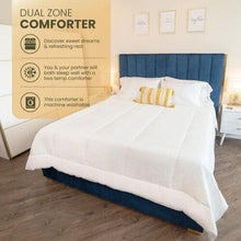 SöMN Kömforte Microfiber Dual Zone Comforter, His and Hers Blankets for Couples, Cool & Warm Two Temperature Comforter