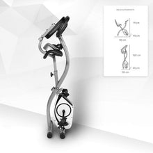 SportPlus Foldable Exercise Bike, Foldable with Backrest, Pulse Measurement, Training Programs, 24 Resistance Levels, Quiet and Maintenance-Free