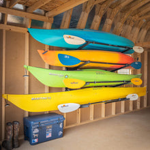 StoreYourBoard Omni 4 Kayak Storage Rack, Wall Mounted Indoor Garage Organizer, Holds up to 400 lbs.