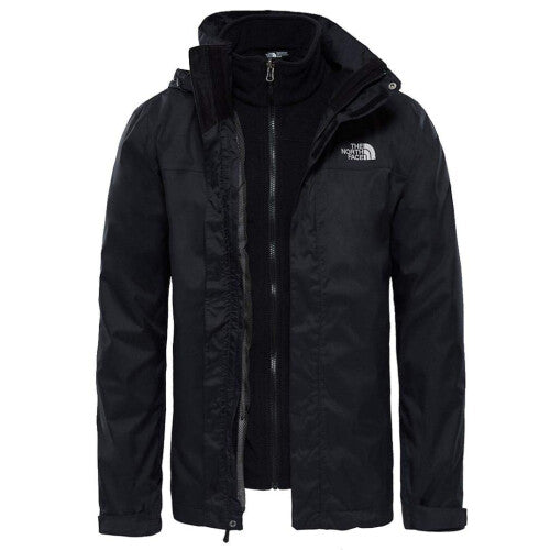THE NORTH FACE Waterproof Evolve II Triclimate Men's Outdoor Hooded Jacket available in TNF Black - X-Large, T0CG55