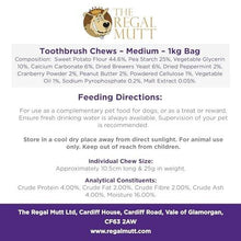 '- Toothbrush Chews (Medium - 1kg Bag)