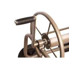 UPP All Metal 4-Wheel Garden Hose Reel Cart (with Protective Cover) | Can hold hose up to 60 m long I Hose Reel and Brass Hose