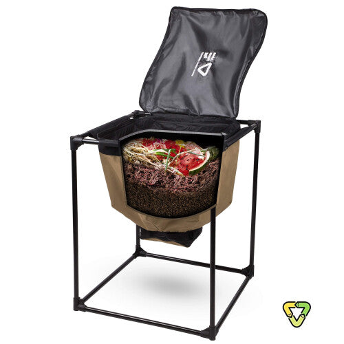 Urban Worm Bag Worm Composting Bin Version 2 for 2021 with Fully Removable Bottom - No Zippers on Bottom