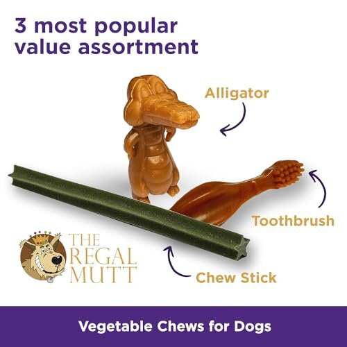 '- Vegetable Dog Chews - Mixed Shape Variety Pack (Medium - 1kg Bag)