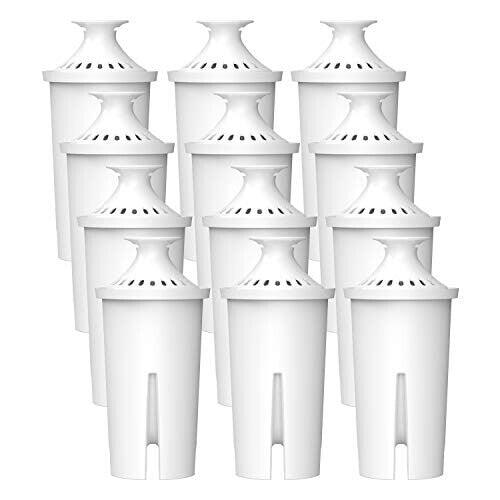 Waterdrop TÜV SÜD, NSF Certified Filter Cartridge, Replacement for Brita Classic, PearlCo, Mavea 107007, AquaOptima RUF916 Water Jug (12 Packs)