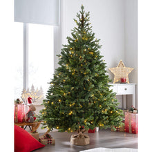 WeRChristmas Norway Spruce Potted Christmas Tree with 190 Chasing Warm LED Lights, Multi-Colour, 5 feet/1.5m