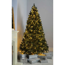 WeRChristmas Pre-Lit Craford Christmas Tree with Pinecones & 500 Chasing Warm LED Lights, 7 feet/2.1m