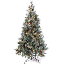 WeRChristmas Pre-Lit Scandinavian Blue Spruce Christmas Tree with 200 Chasing Warm LED Lights, 5 feet/1.5m