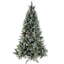 WeRChristmas Scandinavian Blue Spruce Christmas Tree Includes Pine Cones and Berries with Easy Build Hinged Branches, Green, 6 feet
