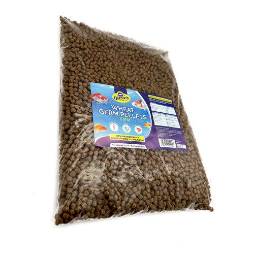 '- Wheatgerm Pellets - 6 mm Pellets for all Goldfish, Japanese koi and Pond Fish - OMEGA-3 Fatty Acids, Vitamin E and C - Improves Digestion, Liver