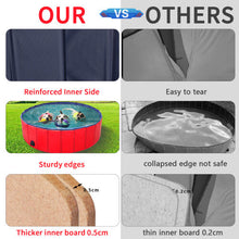 (	XL(Dia 160cm) Red) Dog PVC Plastic Swimming Paddling Pool Bathing Tub