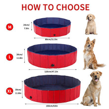 (	XL(Dia 160cm) Red) Dog PVC Plastic Swimming Paddling Pool Bathing Tub