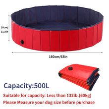 (	XL(Dia 160cm) Red) Dog PVC Plastic Swimming Paddling Pool Bathing Tub