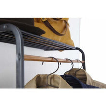 Yamazaki TOWER LEANING COAT HANGER WITH SHELF BK, black