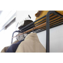 Yamazaki TOWER LEANING COAT HANGER WITH SHELF BK, black