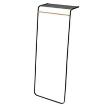 Yamazaki TOWER LEANING COAT HANGER WITH SHELF BK, black
