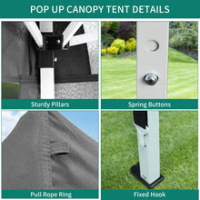 YITAHOME 3x3Meter Instant Heavy Duty Pop Up Gazebo, Folding Garden Camping Party Tent Canopy Marquee with Roller Bag, Stakes