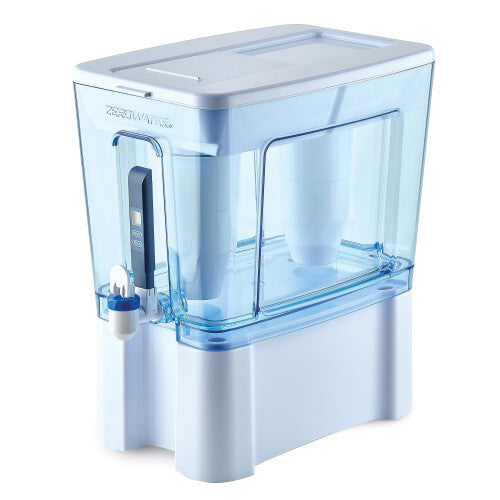 ZeroWater 12.3 Litres- Ready-Read 5-Stage Water Filter Dispenser with Instant Read Out - 0 TDS IAPMO Certified to Reduce Lead, Chromium, and PFOA/PFOS